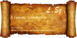 Lippay Szederke névjegykártya