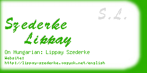 szederke lippay business card